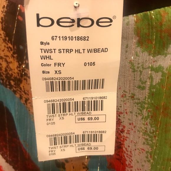 Bebe Twist Strap Halter with Beading - Picture 3 of 4